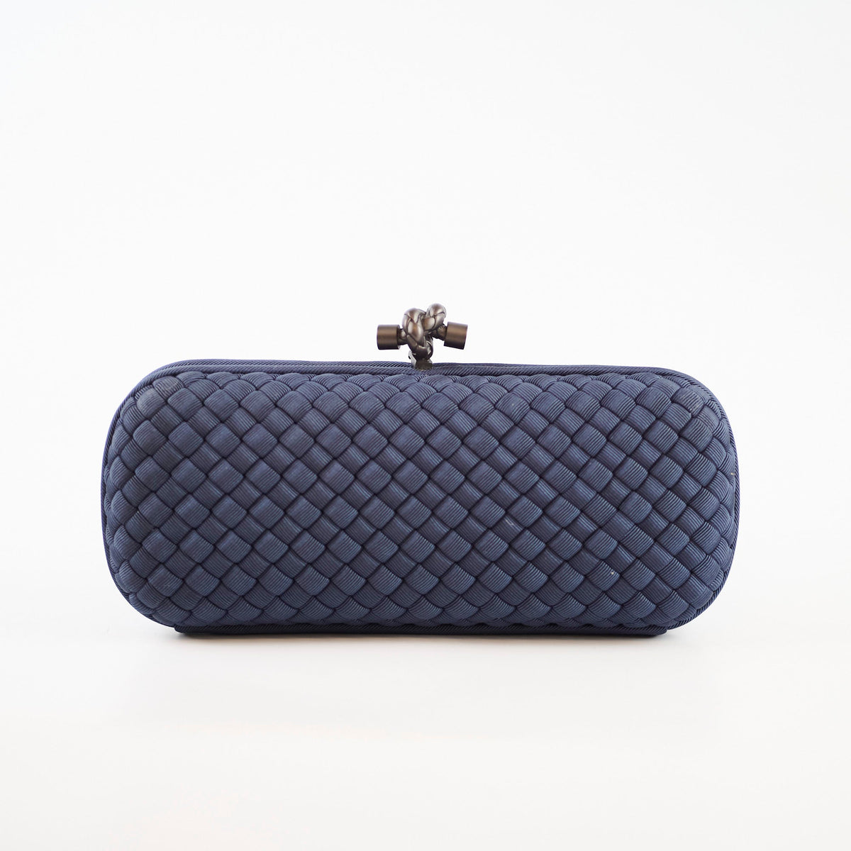 BottegaVenta Bottega Veneta Intrecciato Knot Clutch Navy - photo 2