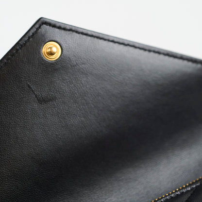 Saint Laurent Cassandre Envelope Wallet on Chain WOC Lambskin Black - photo 5