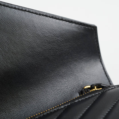 Saint Laurent Cassandre Envelope Wallet on Chain WOC Lambskin Black - photo 6