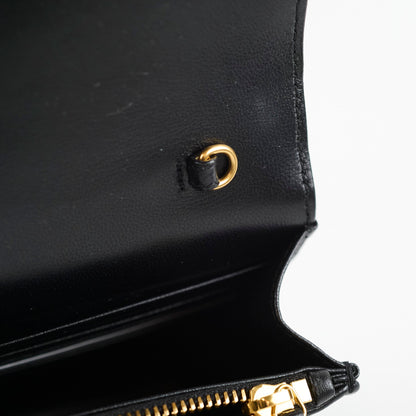 Saint Laurent Cassandre Envelope Wallet on Chain WOC Lambskin Black - photo 8