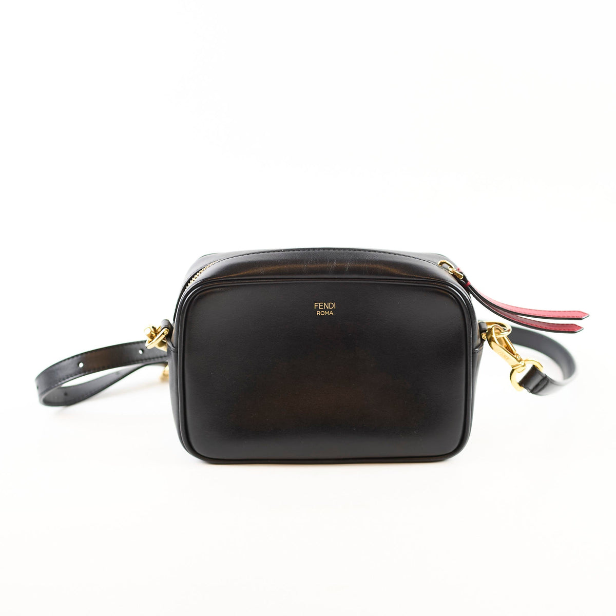 Fendi Mini Vitello Century 1974 Camera Bag FF Embossed Brown / Black - photo 2