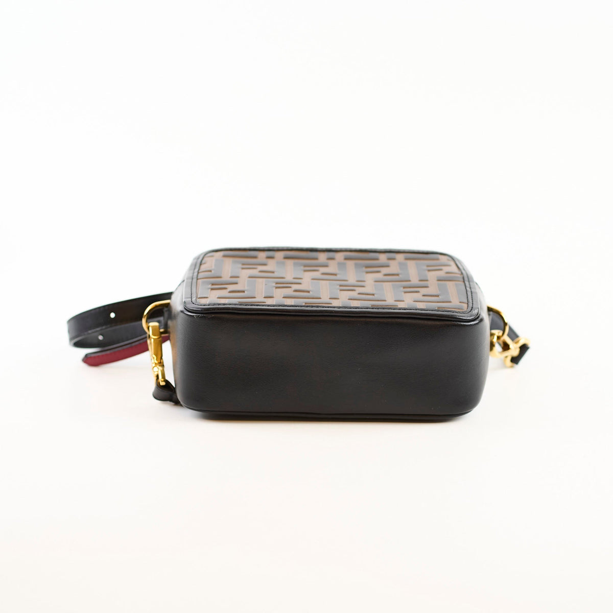 Fendi Mini Vitello Century 1974 Camera Bag FF Embossed Brown / Black - photo 3