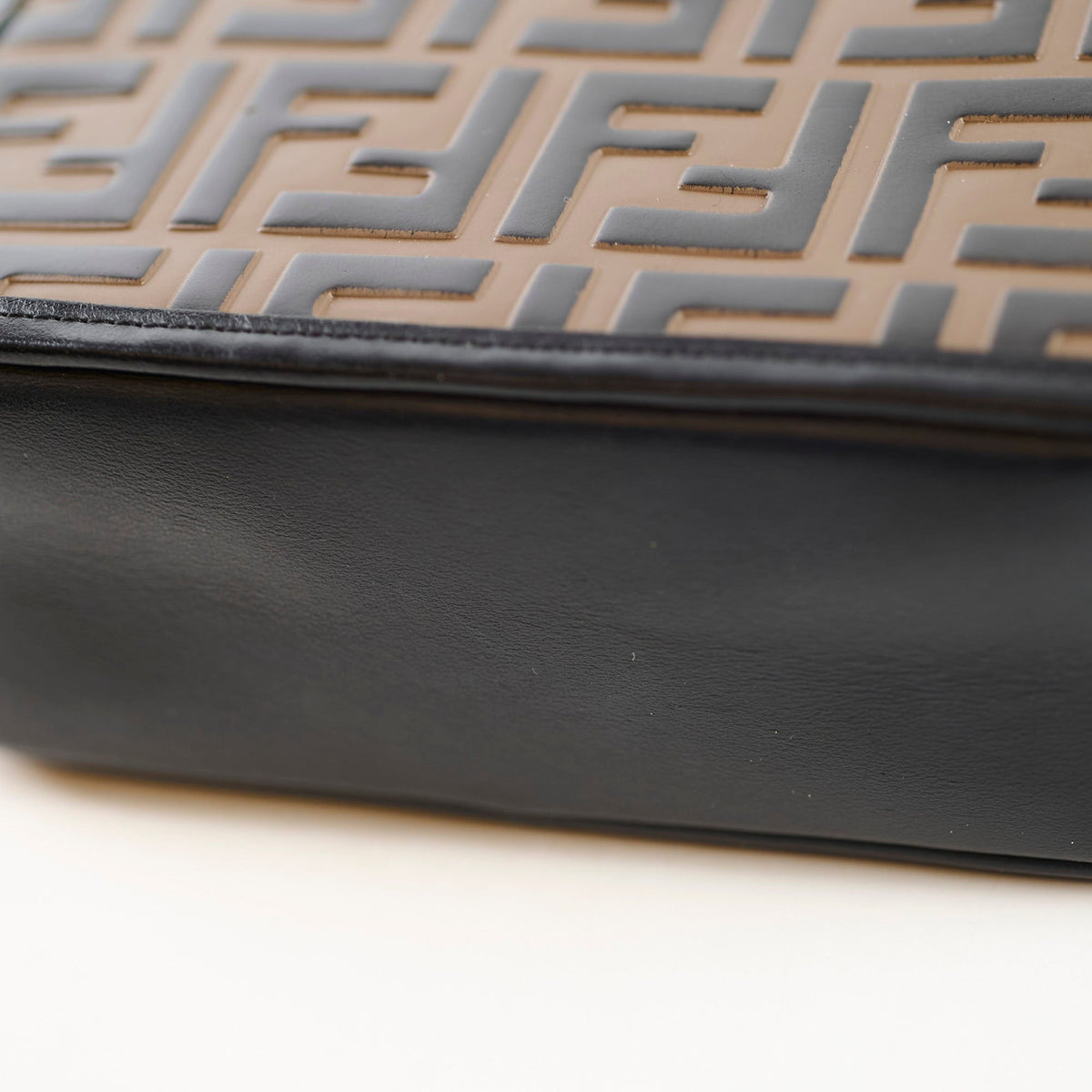 Fendi Mini Vitello Century 1974 Camera Bag FF Embossed Brown / Black - photo 9