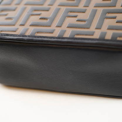 Fendi Mini Vitello Century 1974 Camera Bag FF Embossed Brown / Black - photo 9