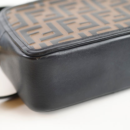 Fendi Mini Vitello Century 1974 Camera Bag FF Embossed Brown / Black - photo 8
