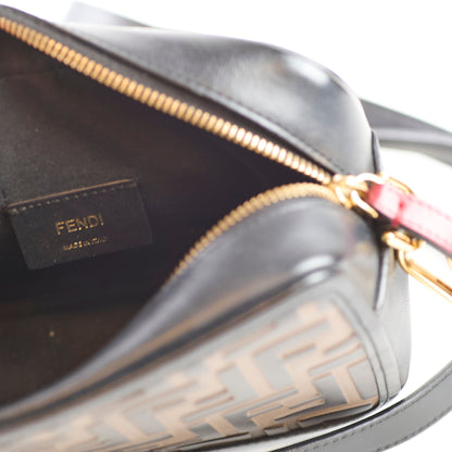 Fendi Mini Vitello Century 1974 Camera Bag FF Embossed Brown / Black - photo 7