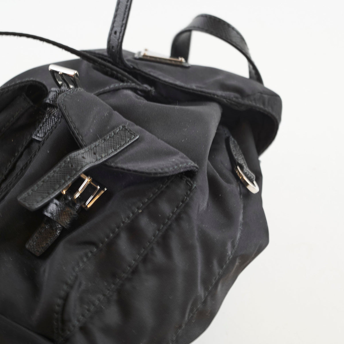 Prada Mini Nylon Chain Backpack Black - photo 5