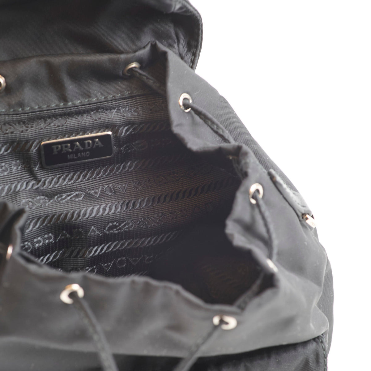 Prada Mini Nylon Chain Backpack Black - photo 6