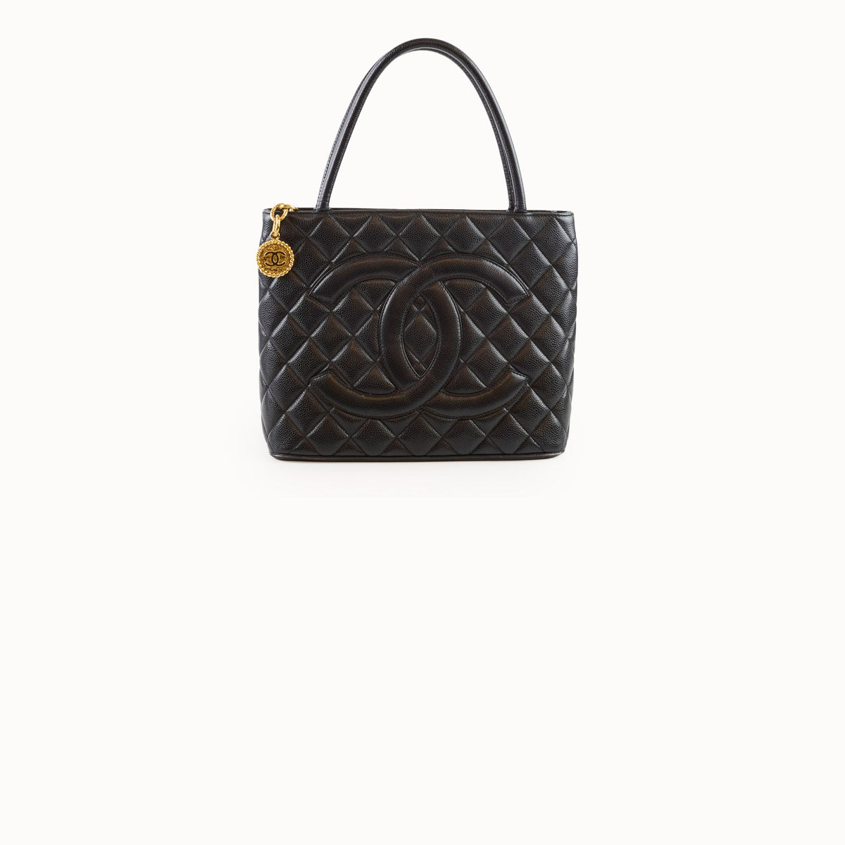 Chanel Medallion Tote Black Caviar 24K Gold - photo 1