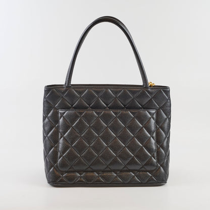 Chanel Medallion Tote Black Caviar 24K Gold - photo 2