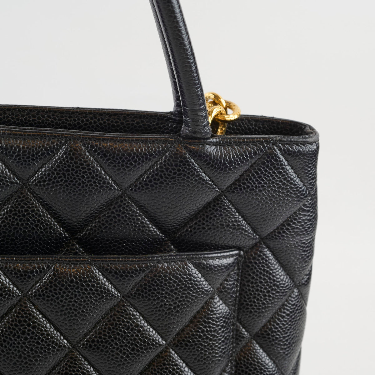 Chanel Medallion Tote Black Caviar 24K Gold - photo 5