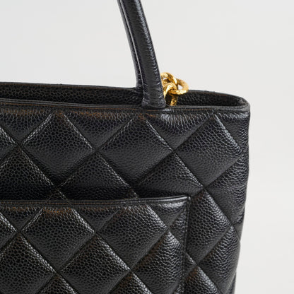 Chanel Medallion Tote Black Caviar 24K Gold - photo 5