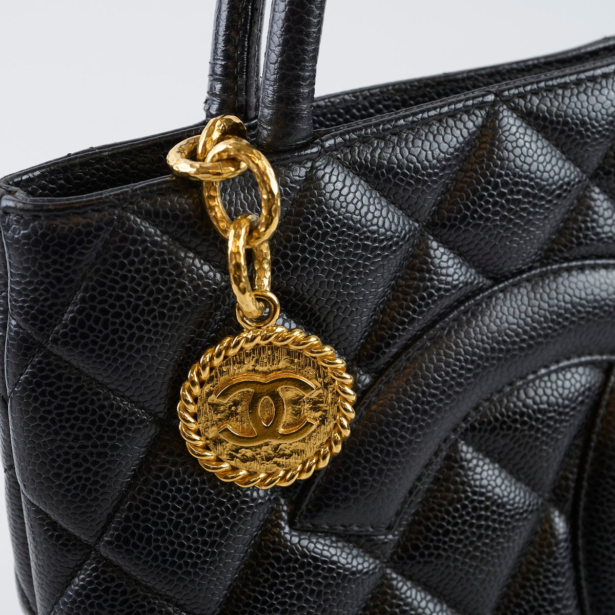 Chanel Medallion Tote Black Caviar 24K Gold - photo 7