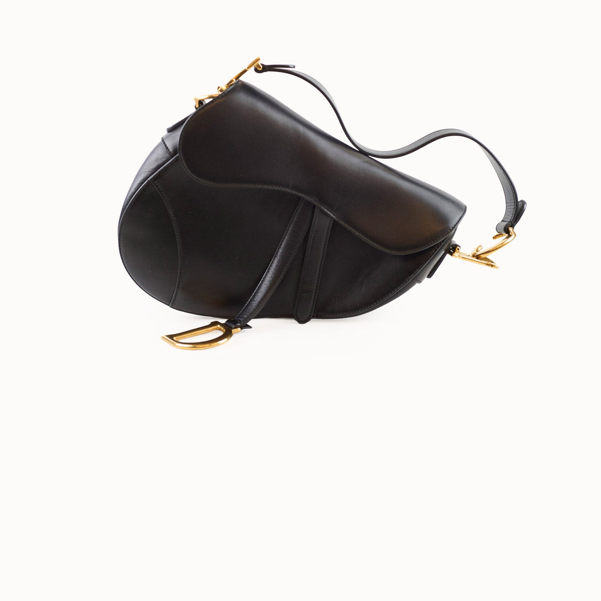 Christian Dior Medium Saddle Leather Black - photo 1