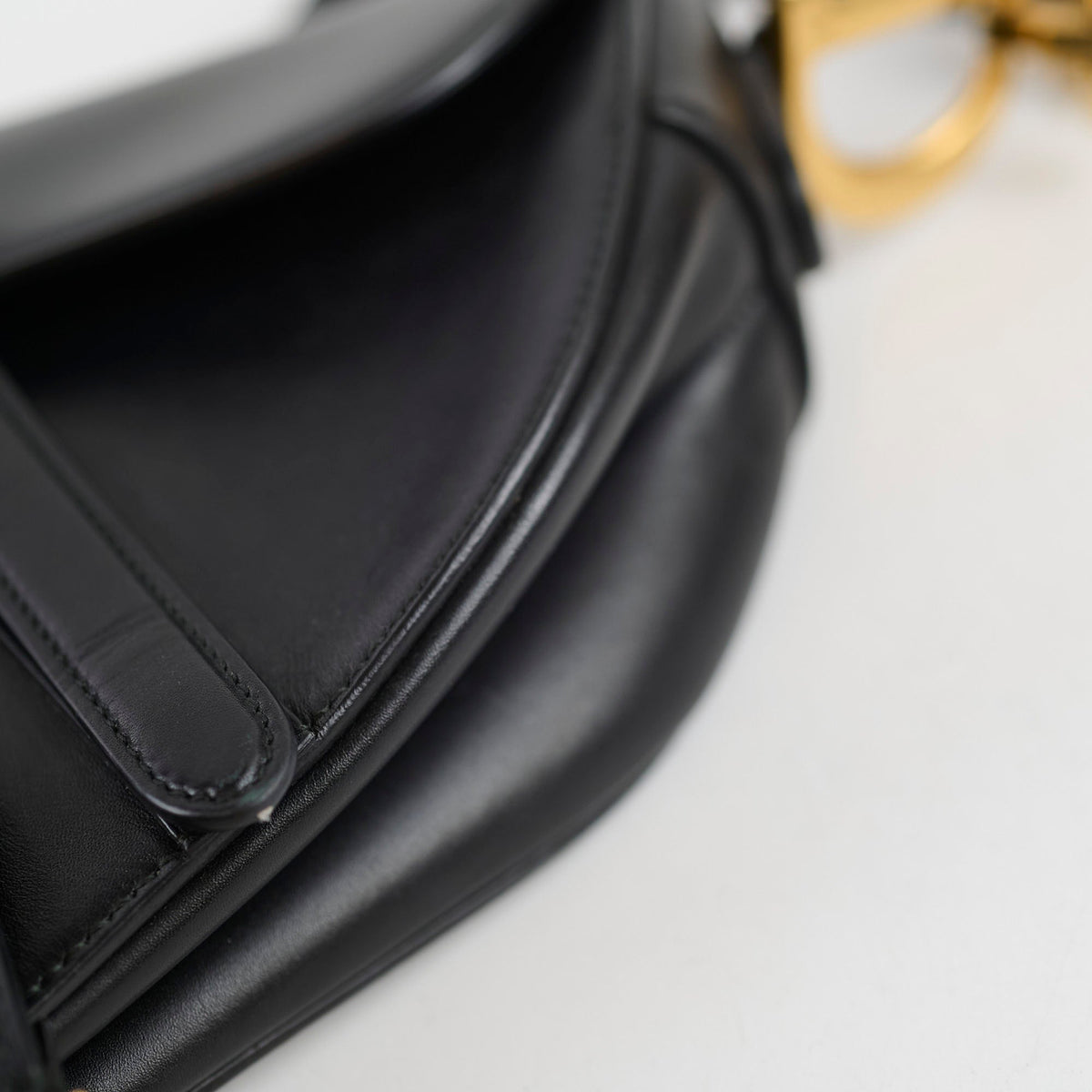 Christian Dior Medium Saddle Leather Black - photo 5