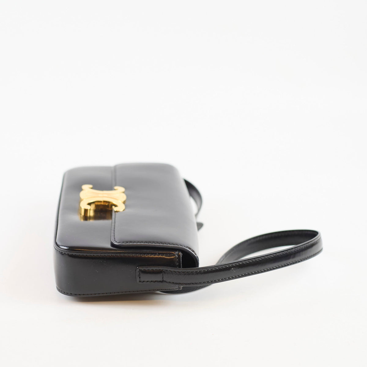 Celine Triomphe Shoulder Bag Leather Black - photo 3