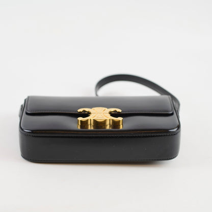 Celine Triomphe Shoulder Bag Leather Black - photo 4