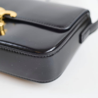 Celine Triomphe Shoulder Bag Leather Black - photo 10