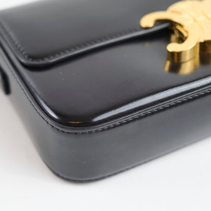 Celine Triomphe Shoulder Bag Leather Black - photo 8