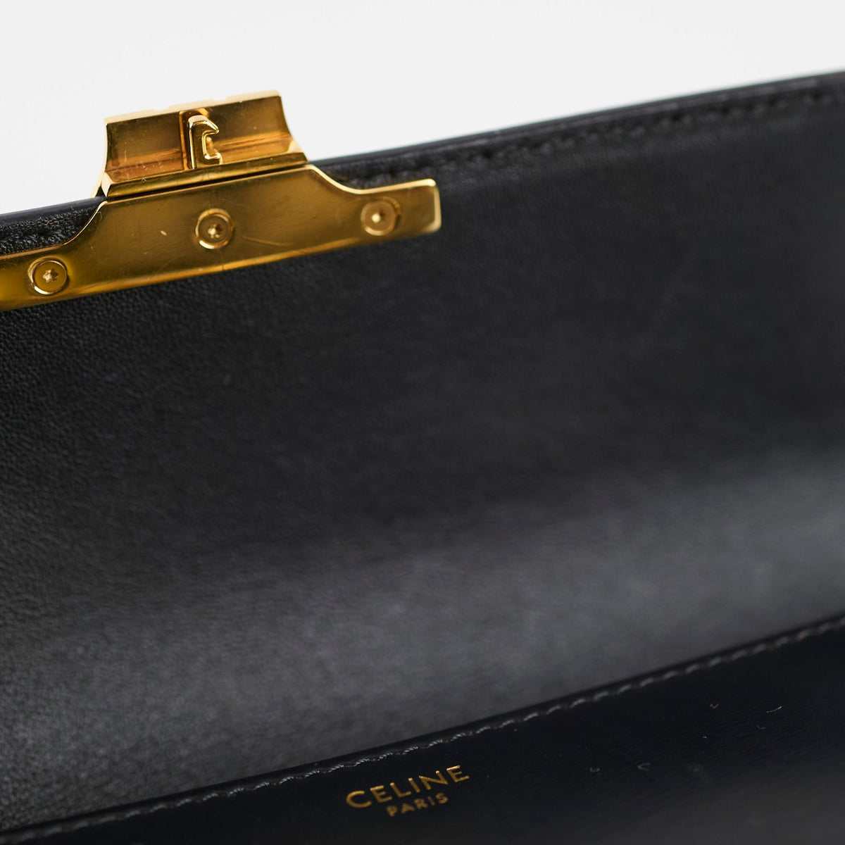 Celine Triomphe Shoulder Bag Leather Black - photo 5