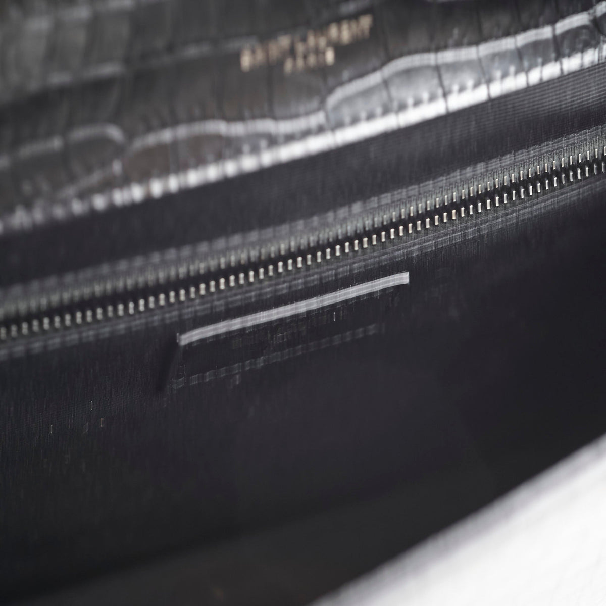 Saint Laurent Large Envelope Crocodile Embossed Leather Black - photo 8