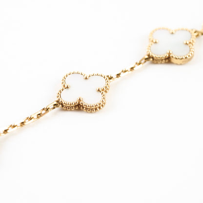 Van Cleef & Arpels Vintage Alhambra Mother Of Pearl MOP Bracelet - photo 3