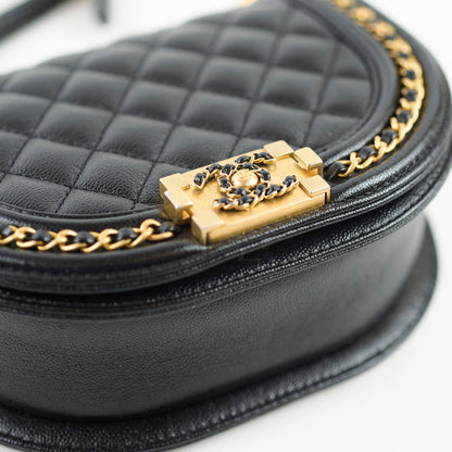 Chanel Half Moon Boy Bag Shiny Caviar Black (microchip) - photo 11