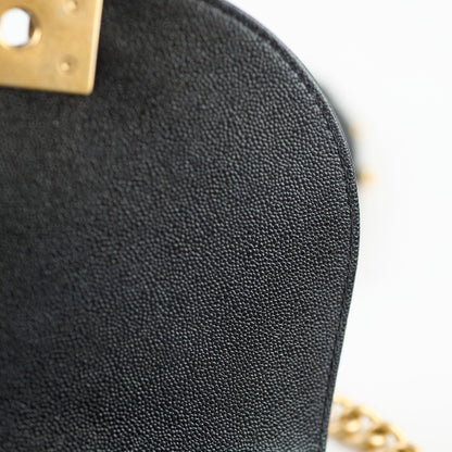 Chanel Half Moon Boy Bag Shiny Caviar Black (microchip) - photo 6