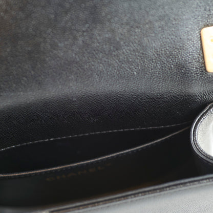 Chanel Half Moon Boy Bag Shiny Caviar Black (microchip) - photo 9