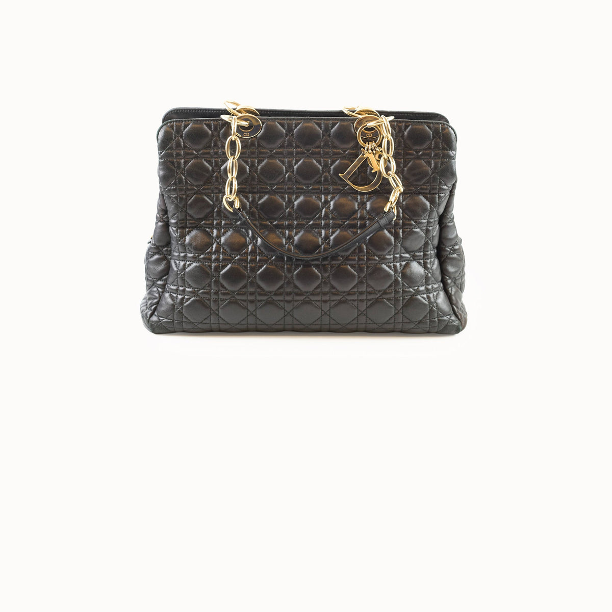 Christian Dior Large Cannage Tote Lambskin Black - photo 1