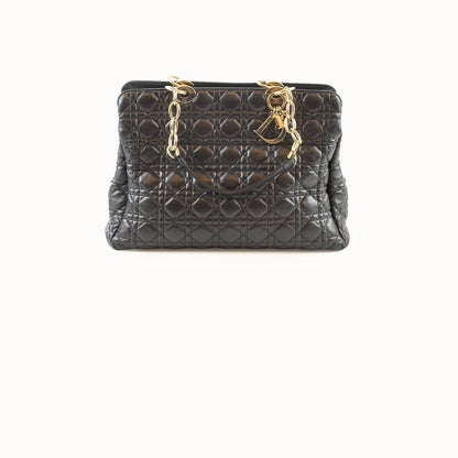 Christian Dior Large Cannage Tote Lambskin Black - photo 1