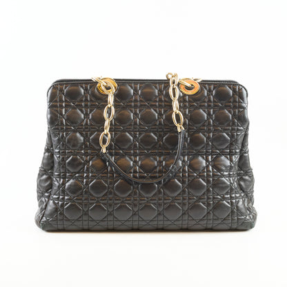 Christian Dior Large Cannage Tote Lambskin Black - photo 2