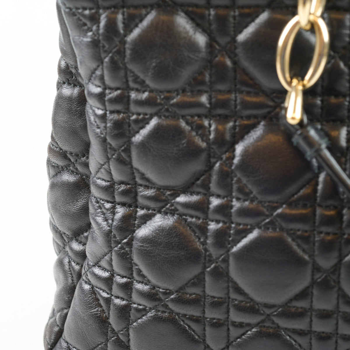 Christian Dior Large Cannage Tote Lambskin Black - photo 6