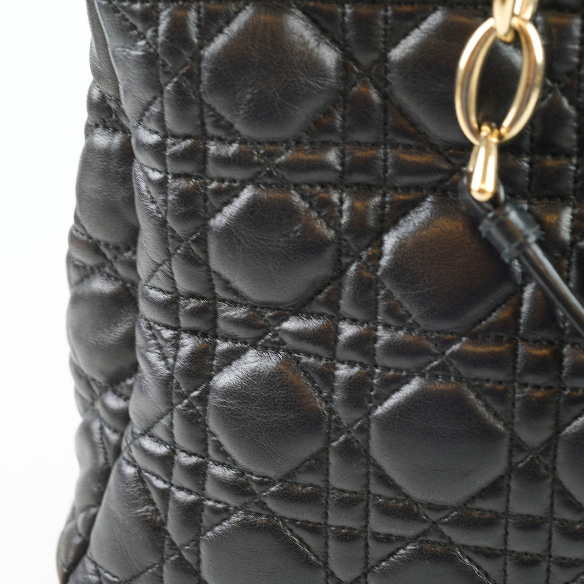 Christian Dior Large Cannage Tote Lambskin Black - photo 7