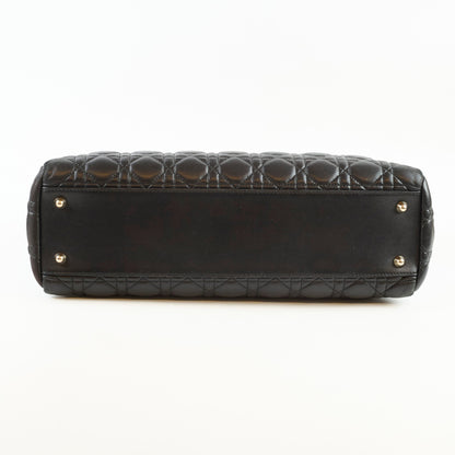 Christian Dior Large Cannage Tote Lambskin Black - photo 3