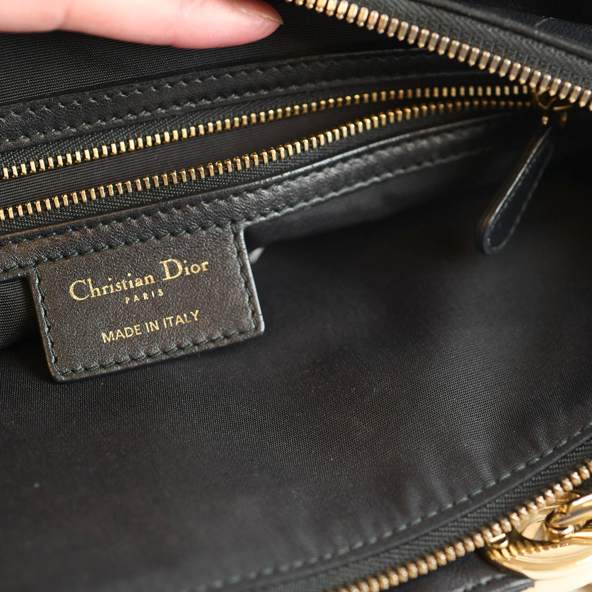 Christian Dior Large Cannage Tote Lambskin Black - photo 12
