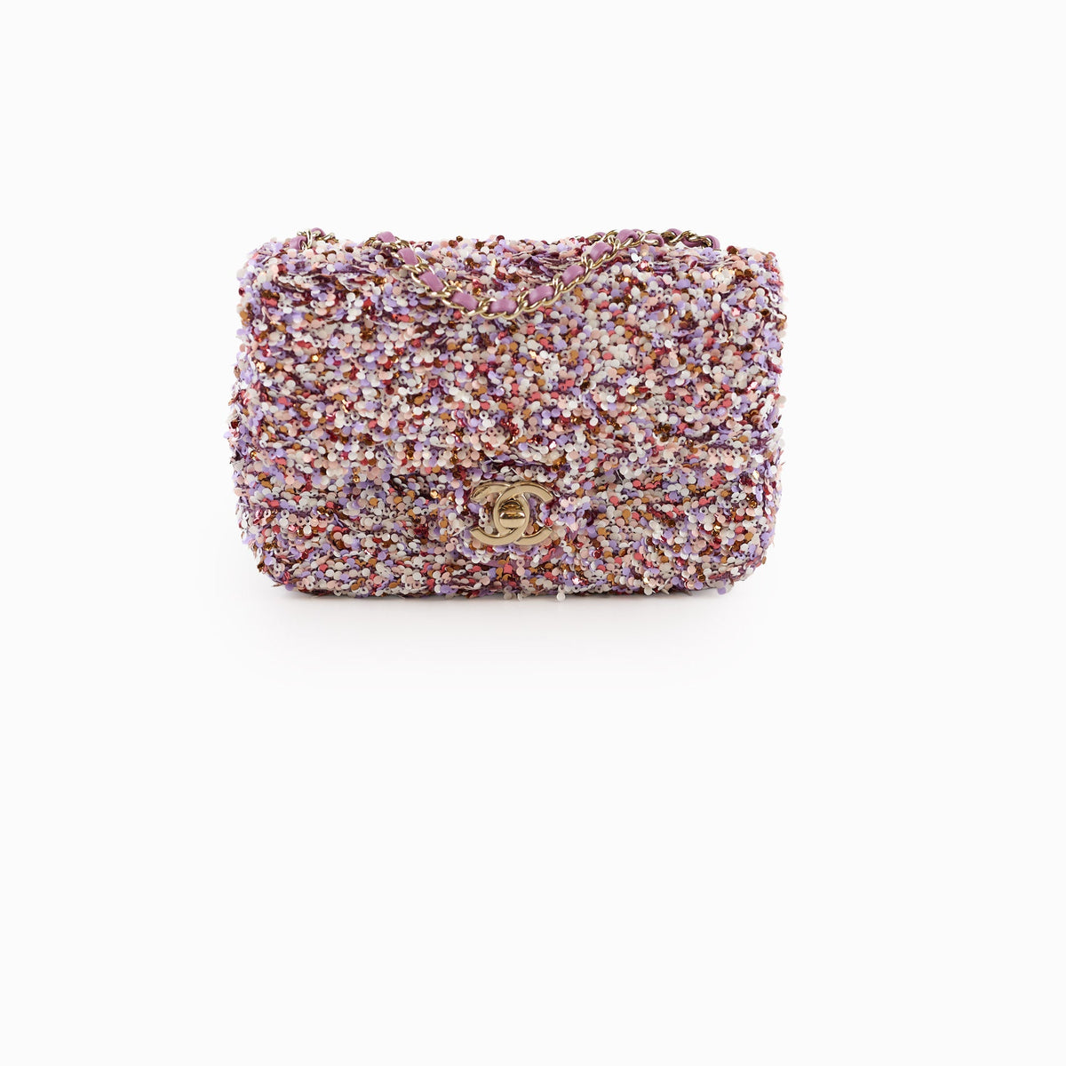 Chanel Mini Sequin Flap Pink/Lavender/White - 2026 Spring Collection - photo 1