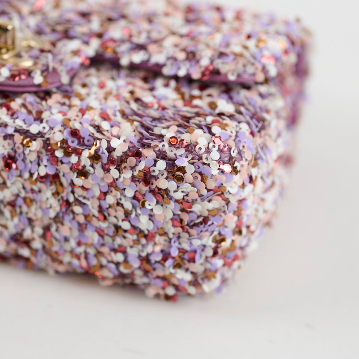Chanel Mini Sequin Flap Pink/Lavender/White - 2026 Spring Collection - photo 11