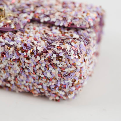 Chanel Mini Sequin Flap Pink/Lavender/White - 2026 Spring Collection - photo 11