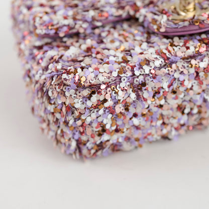 Chanel Mini Sequin Flap Pink/Lavender/White - 2026 Spring Collection - photo 10
