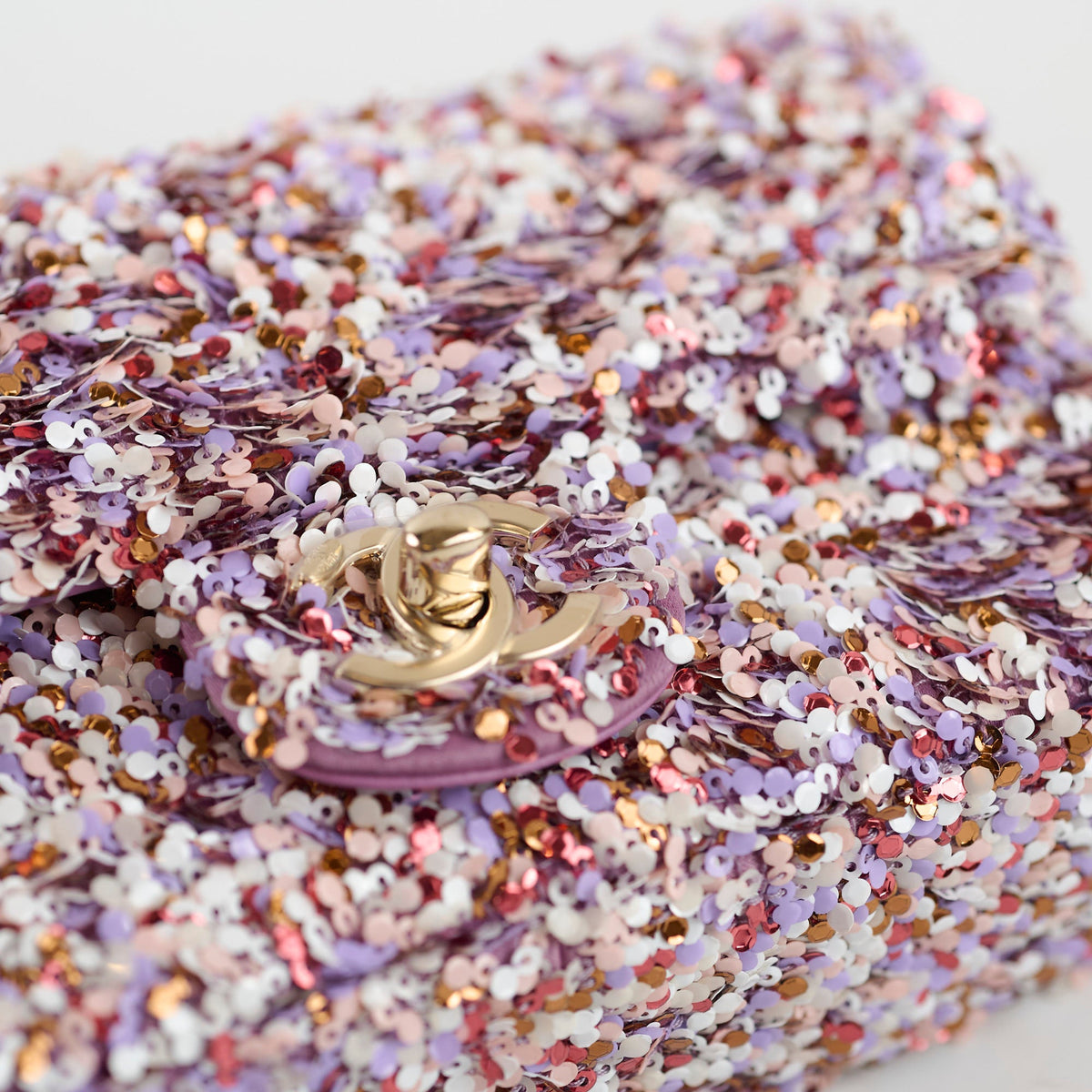 Chanel Mini Sequin Flap Pink/Lavender/White - 2026 Spring Collection - photo 12