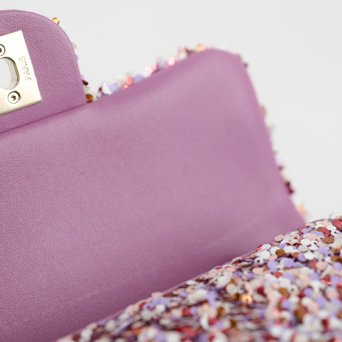 Chanel Mini Sequin Flap Pink/Lavender/White - 2026 Spring Collection - photo 5