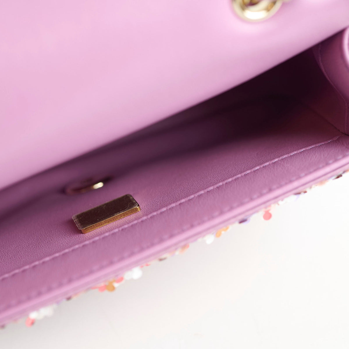 Chanel Mini Sequin Flap Pink/Lavender/White - 2026 Spring Collection - photo 8
