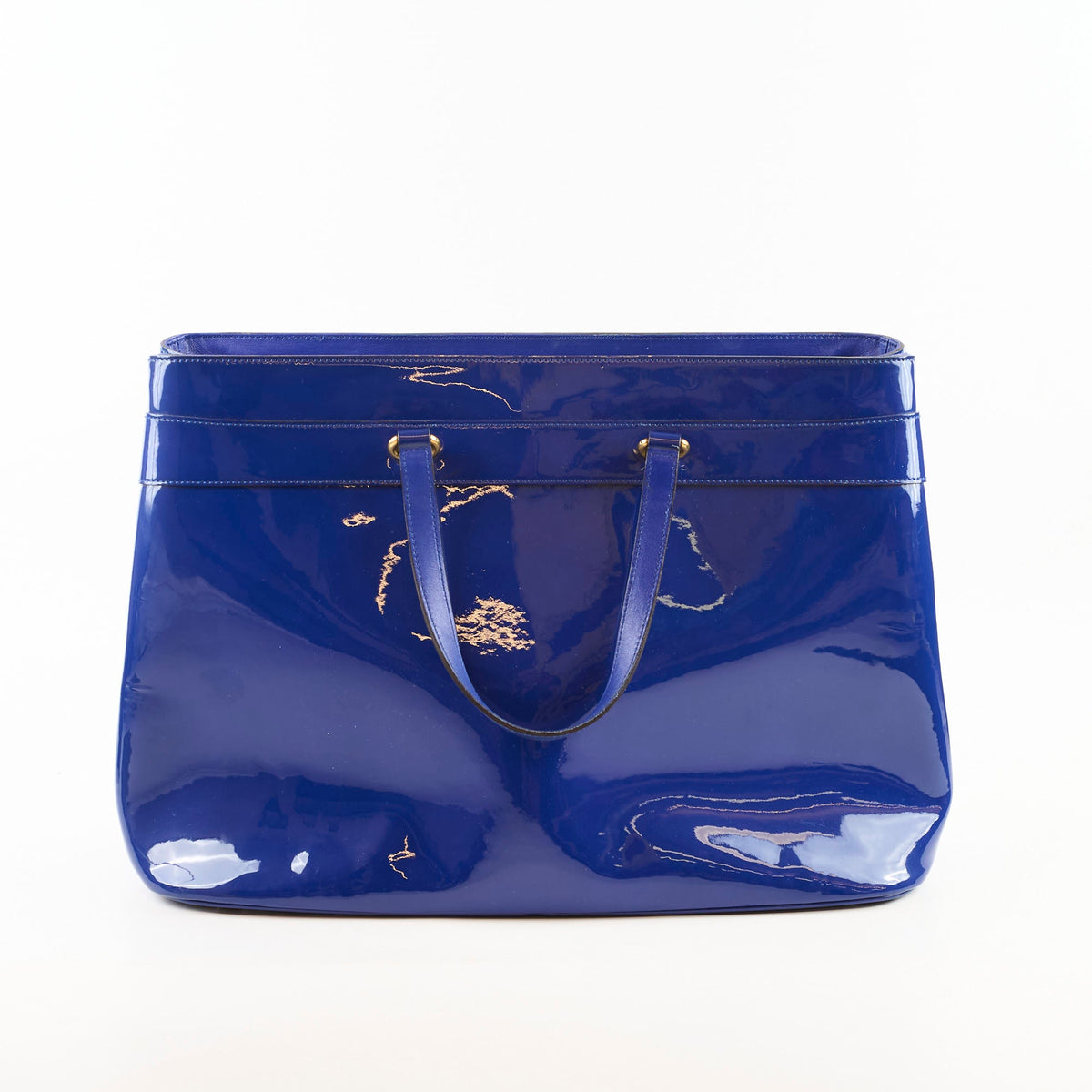 Gucci Bright Pit Tote Blue Patent - photo 2