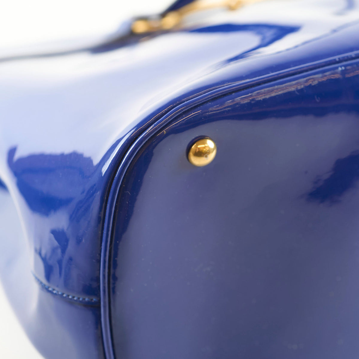 Gucci Bright Pit Tote Blue Patent - photo 8