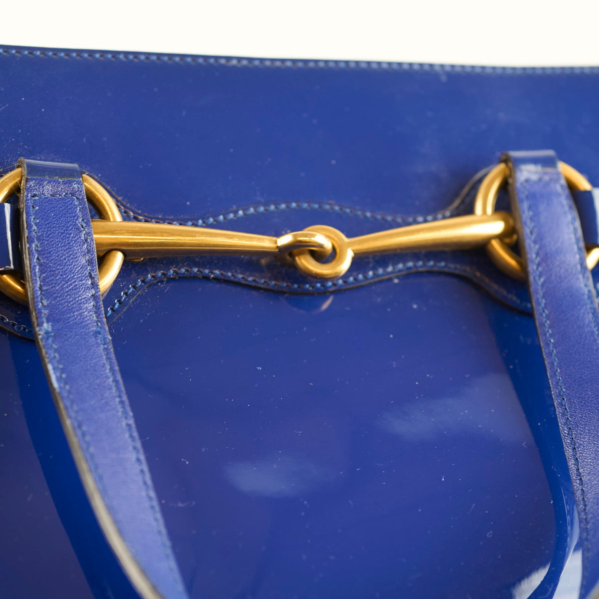 Gucci Bright Pit Tote Blue Patent - photo 10