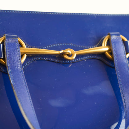 Gucci Bright Pit Tote Blue Patent - photo 10