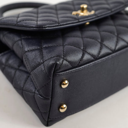 Chanel Small Coco Handle Caviar Navy - photo 12