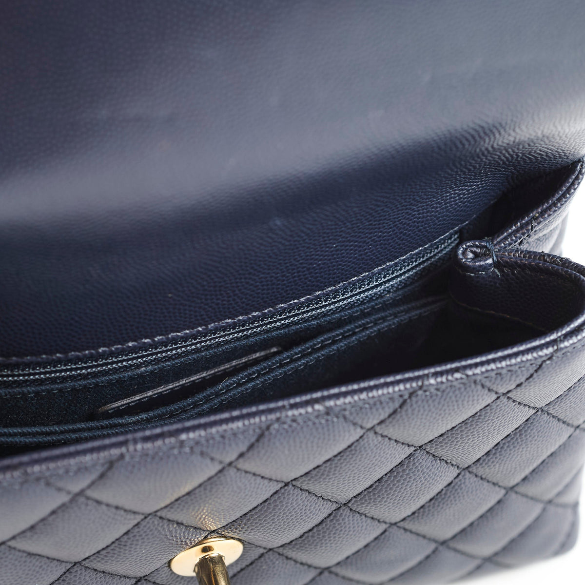 Chanel Small Coco Handle Caviar Navy - photo 9