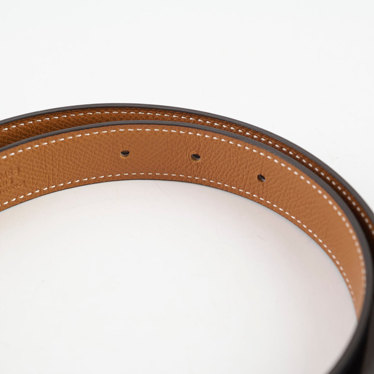 Hermes H Reversible Belt Black Gold Size 75 - photo 5
